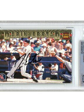 Darin Erstad Signed 1997 Pacific #6 Anaheim Angels Beckett BAS Slabbed Auto
